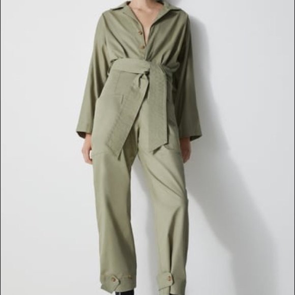 Zara Long Belted Jumpsuit XS - Picture 3 of 8